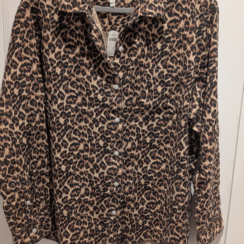 Aerie Leopard Print Shirt